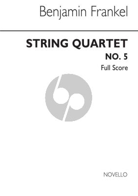 Frankel String Quartet no.5 Op. 43 Score (1965)