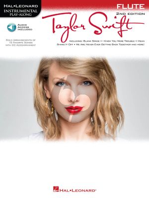 Taylor Swift Instrumental Play-Along - 15 Favourites for Flute 2nd Edition Book with Audio Online