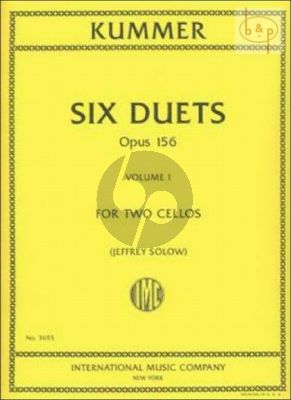 6 Duets Op.156 Vol.1 (No.1 - 3) for 2 Violoncellos Score