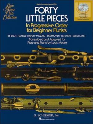 Moyse 40 Little Pieces in Progressive Order for Beginner Flutists for Flute and Piano (Book and Online Audio Access)