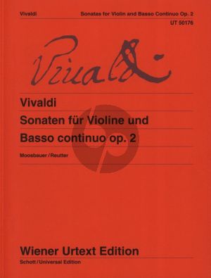 Vivaldi 12 Sonaten Op. 2 Violin and Bc (edited by Bernhard Moosbauer) (Wiener-Urtext)