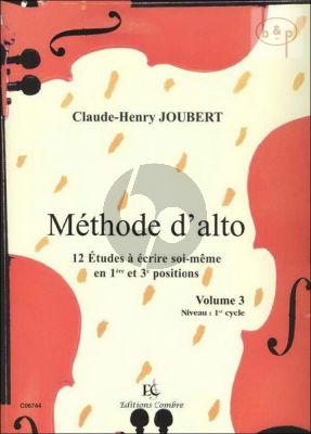 Méthode d'alto Vol.3 - 12 études en 1ere et 3e positions