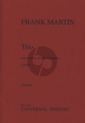 Martin Trio (1936) fur Violine, Viola und Violoncello Partitur