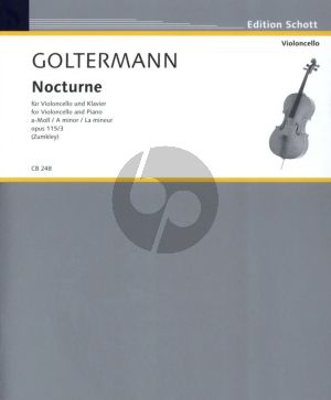 Goltermann Nocturne Op.115 No.3 a-minor for Violoncello and Piano (Edited by Fritz Zumkley)