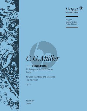 Muller Concertino Es-dur Op.5 Bass Trombone-Orchestra (Full Score) (edited by Nick Pfefferkorn)