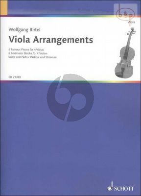 Viola Arrangements (6 Famous Pieces) (4 Violas) (Birtel)