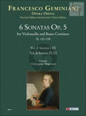 6 Sonatas Op.5 Vol.2 Sonatas No.4 - 6 (H.106 - 108)