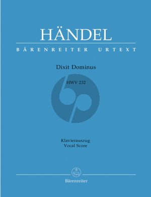 Dixit Dominus HWV 232 SSATB soli-SSATB- Strings-Organ Vocal Score (lat.)