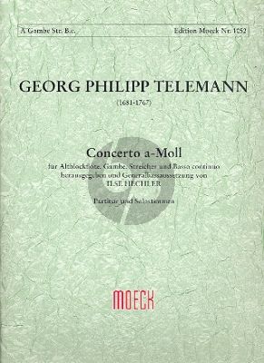 Concerto a-minor Treble Rec.-Viola da Gamba- Bc