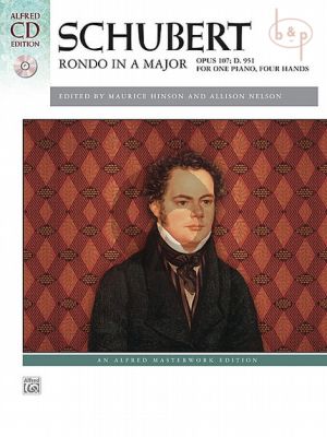 Rondo A-major Op.107 D.951 for Piano 4 Hands - Book withCd