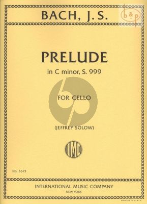 Prelude c-minor BWV 999 for Violoncello Solo