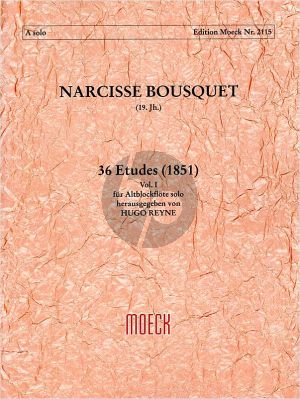 Bousquet 36 Etuden Vol.1 (No.1 - 12) Altblockflöte (1851) (Reyne)