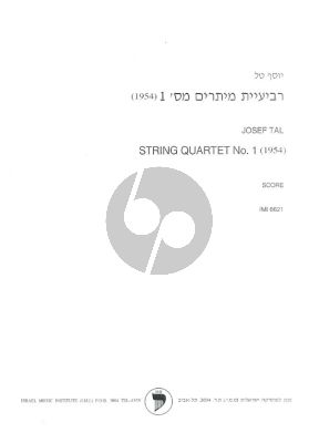 Tal String Quartet no.1 (1954) Score- Set of Parts