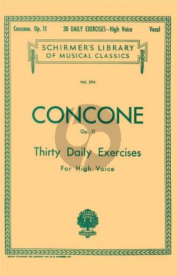 Concone 30 Daily exercices op.11 High Voice