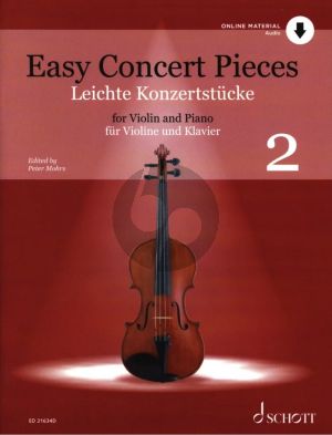 Album Easy Concert Pieces Vol.2 Violin and Piano Book with Audio Online (edited by Peter Mohrs)