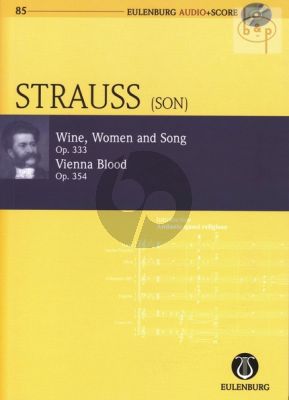 Wein Weib und Gesang Op.333 with Wiener Blut Op.354 (Study Score with Audio CD)