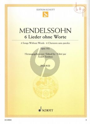 6 Lieder ohne Worte Op.102 fur Klavier