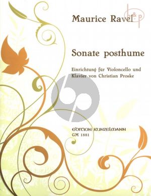 Sonate Postume Violoncello and Piano