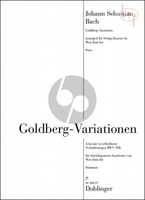 Goldberg Variationen BWV 988 for 2 Violins, Viola and Violoncello Set of Parts