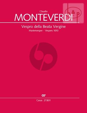 Monteverdi Vespro della Beata Vergine (Vespers 1610) (Soli-Chor-Orch.) Partitur