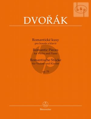 Dvorak Romantic Pieces Op.75 Violin-Piano