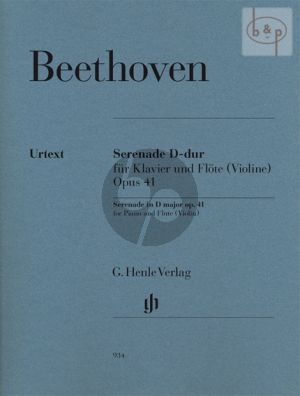 Serenade Op.41 Flute[Violin]-Piano (edited by Egon Voss) (fingering by Klaus Schilde)