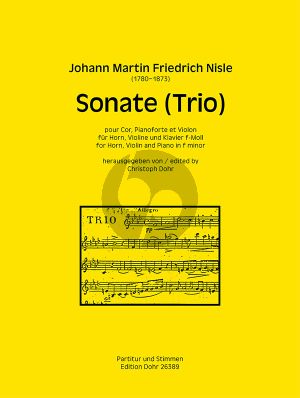 Nisle Sonate (Trio) f-moll Horn-Klavier und Violine (Part./Stimmen) (Christoph Dohr)