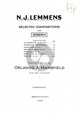 Selected Compositions for Organ