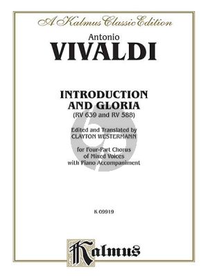 Vivaldi Introduction and Gloria RV 639 and RV 588 Soli-SATB-Piano
