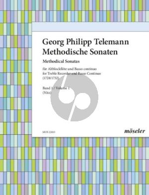 Telemann Methodische Sonaten Vol.1 Altblockflöte und Bc (1728 & 1732) (Martin Nitz)