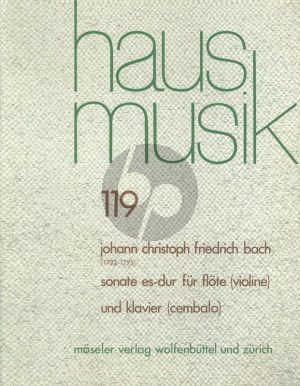 Bach Sonate Es-dur (BR JCFB B14 WfVII:2) fur Violine[Flote] und Bc (edited by Frank Nagel) (Moseler)