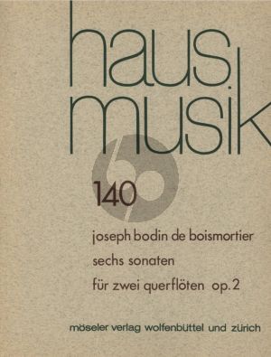 Boismortier 6 Sonaten Op.2 fur 2 Floten Spielpartitur