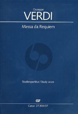 Verdi Messa da Requiem (SMsTB Soli-SATB-Orch.) Study Score