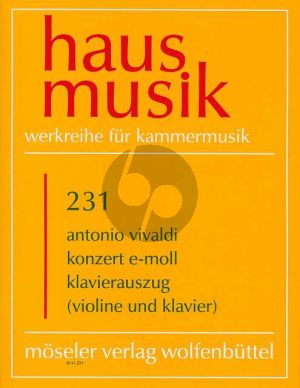 Vivaldi Konzert e-moll RV 275 / PV 109 Violine und Klavier (Hanno Haag)