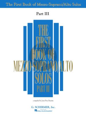 Album First Book of Mezzo-soprano Solos Vol.3 (Book only) (Editor Joan Frey Boytim)