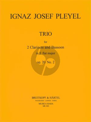 Pleyel Trio A-flat major Op.20 No.2 2 Clarinets-Bassoon (Score/Parts) (edited by Himie Voxman)