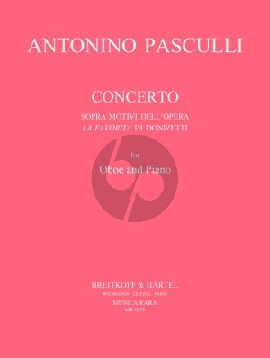 Pasculli Concerto sopra motivi "La Favorita" by Donizetti for Oboe and Piano (Edited by James Ledward)