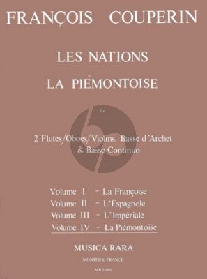 Couperin Les Nations Vol.4 La Piemontoise (2 Fluts[Obos/Violins)-Bc)