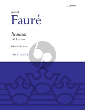 Faure Requiem 1893 Version Vocal Score (Edited with English Translation by John Rutter)