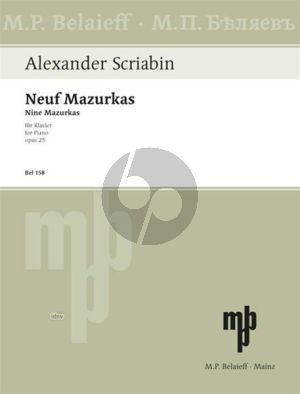Scriabin 9 Mazurken Op. 25 Klavier