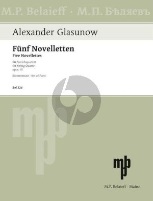 Glazunov 5 Noveletten Op.15 String Quartet (Parts)