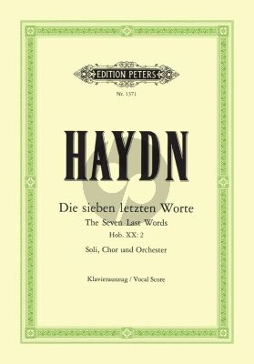 Haydn Die 7 Letzten Worte unseres Erlosers am Kreuze Hob.XX:2 Soli-Choir-Orch. Vocal Score (germ.) (Peters)