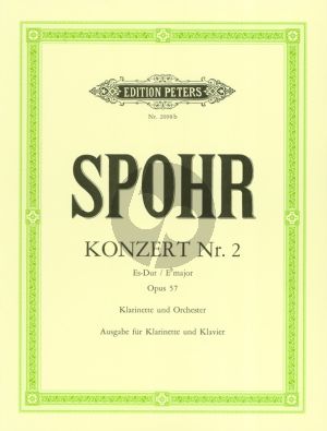 Spohr Konzert No.2 Es-dur Op.57 Klarinette und Orchester (Klavierauszug) (Friedrich Demnitz)