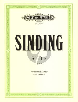 Sinding Suite a-moll Op.10 Violine und Klavier (Carl Flesch)