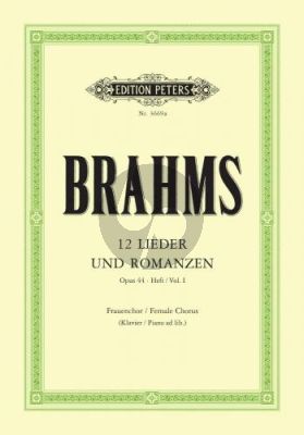 Brahms 12 Lieder & Romanzen Op.44 Vol.1 SSAA-Klavier