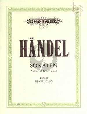 6 Sonaten Vol.2 No.4-6 HWV 371-373  Violine-Bc