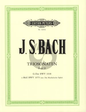 Bach Triosonaten Vol.2 (BWV 1038 - 1079) Flöte-Violine [2 Violinen] und Bc (Ludwig Landshoff)