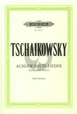 Tschaikovsky 20 Ausgewahlte Lieder (Tief) (Peters) (russ./deutsch)