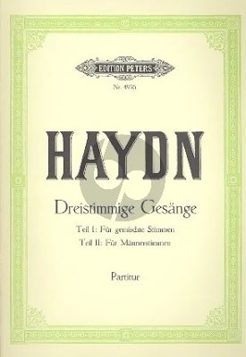 Haydn 3 Stimmige Gesange Gemischte Stimmen Teil 1 Partitur