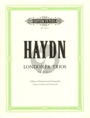 Haydn Londoner Trios Hob. IV: No.1 - 3 fur 2 Floten [Violinen] und Violoncello Partitur und Stimmen